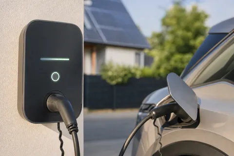 Symbolbild zum Ratgeber „Wallbox und § 14a EnWG: Drosselung statt Blackout“: Nahaufnahme des Bedienfelds einer Wallbox mit Drosselungsanzeige.